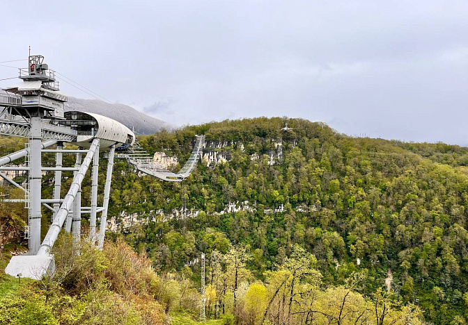 Пенсионер из Сочи совершил 80-й банджи-прыжок в честь Дня Победы